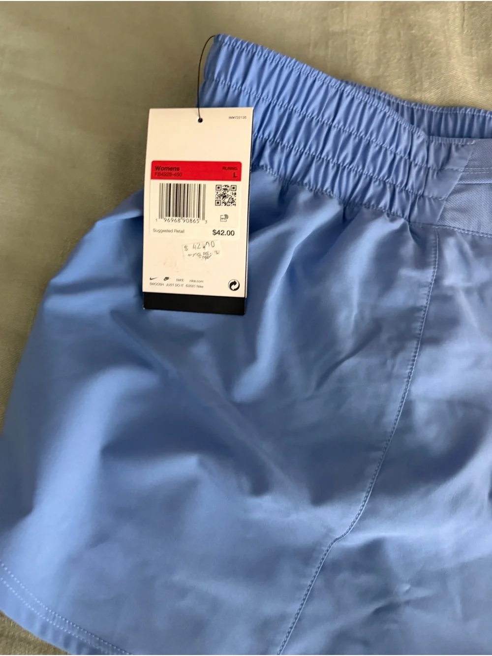 Nike Light Blue Women's Athletic Shorts